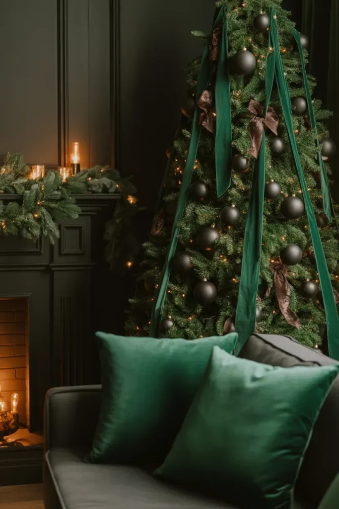 Deep Green and Black Christmas Palette