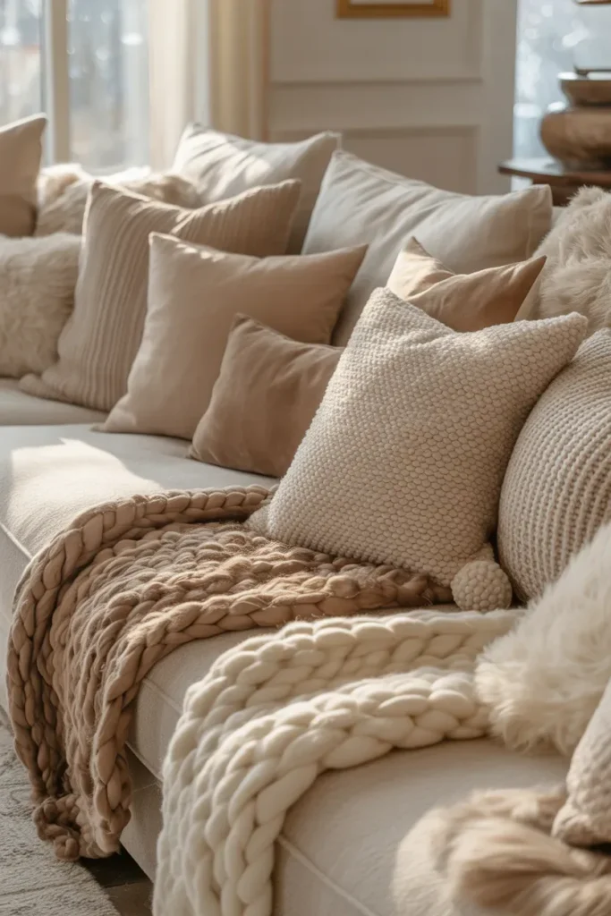 Layered Neutral Textiles for Warmth