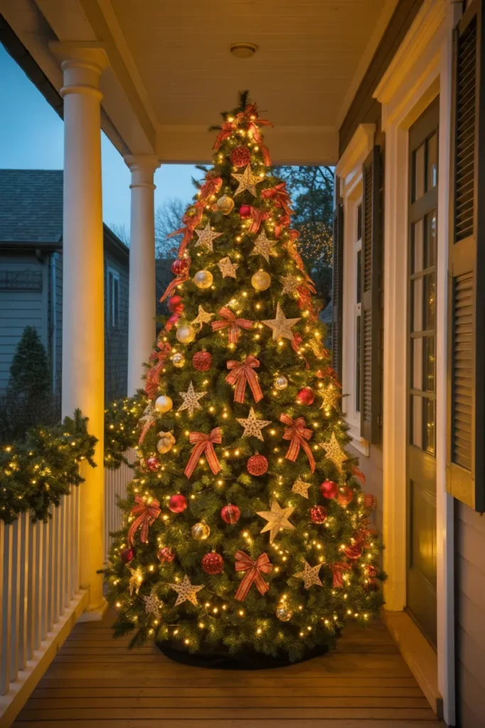 DIY Outdoor Christmas Tree Display
