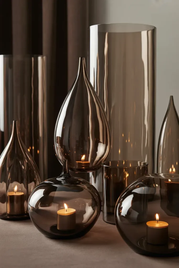 Smoky Glass Decorations