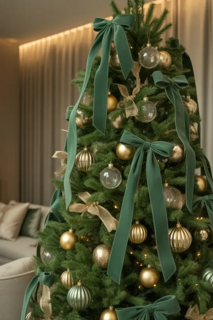 Emerald Green Velvet Luxury Tree