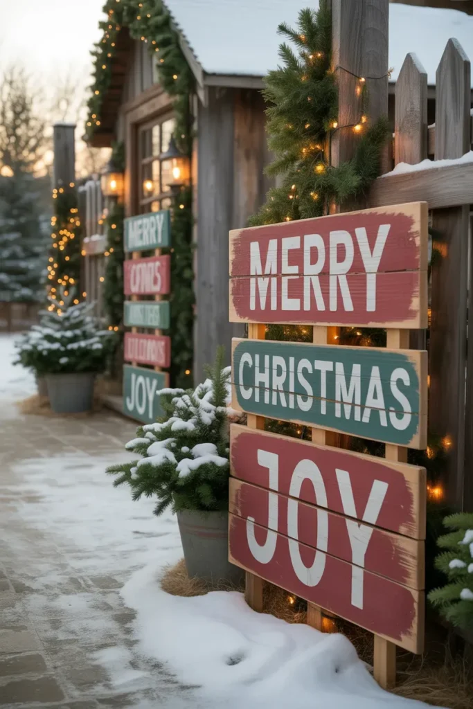 DIY Wooden Christmas Yard Signs