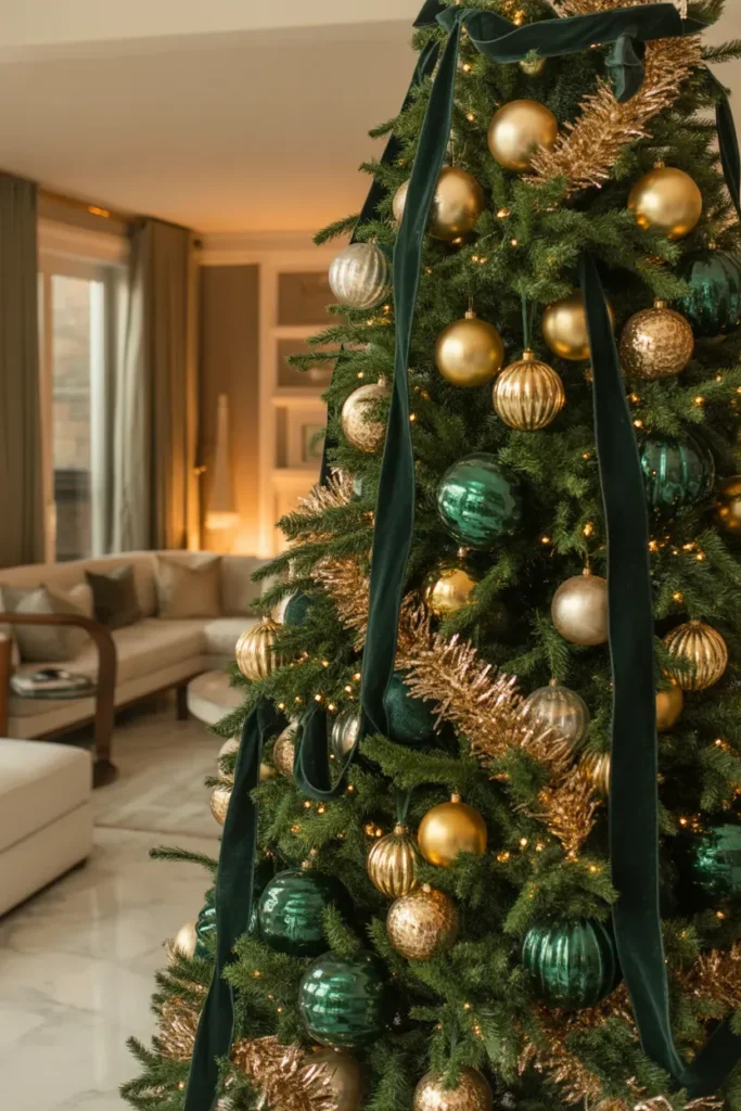 Emerald Green and Gold Glam
