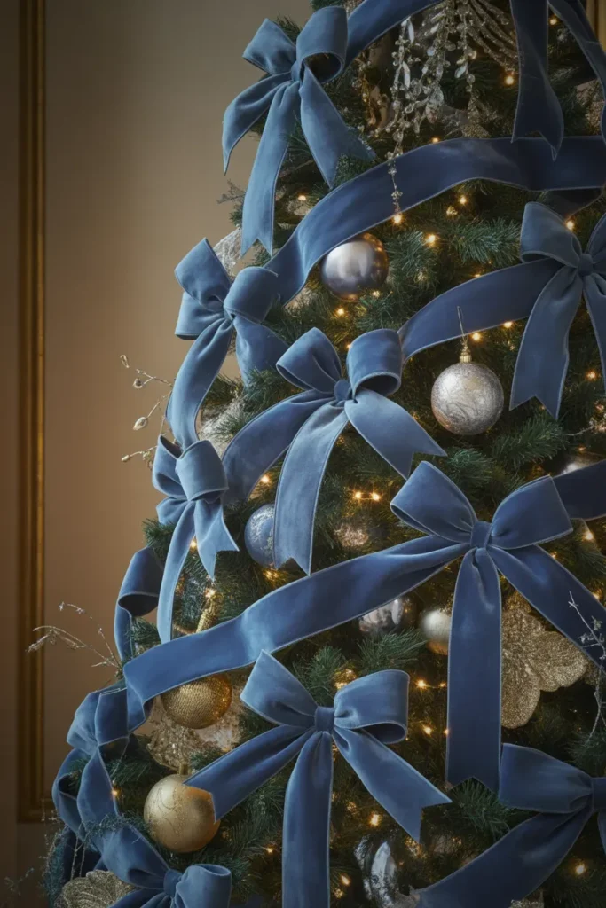 Navy Blue Velvet Sophisticated Tree
