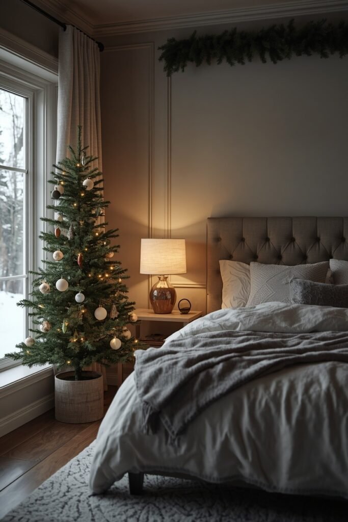 Add a Small Christmas Tree to the Bedroom