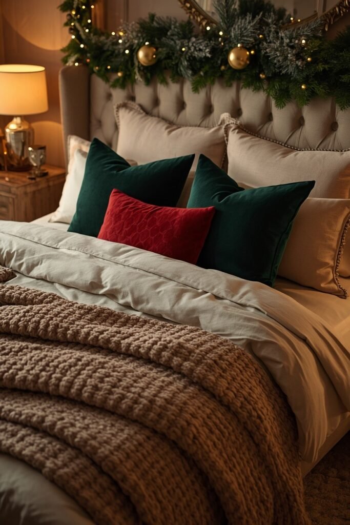 Use Velvet Pillows for a Luxurious Holiday Feel
