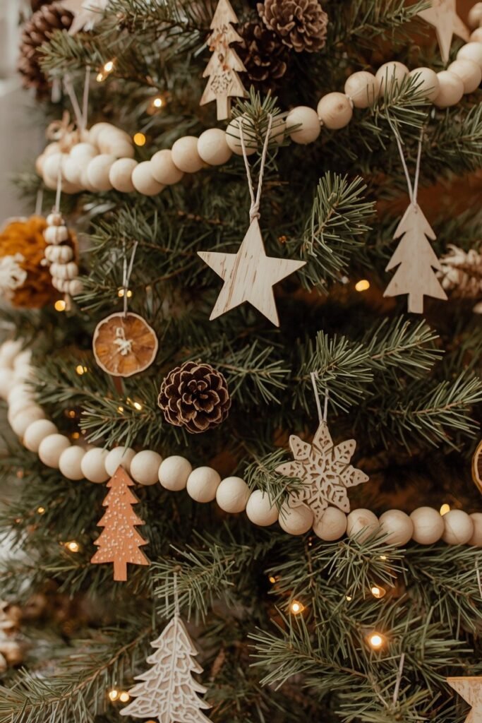 Add Handmade Wooden Christmas Ornaments
