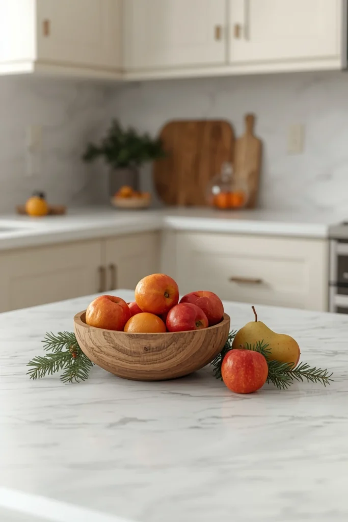 Create a Natural Christmas Fruit Bowl Display