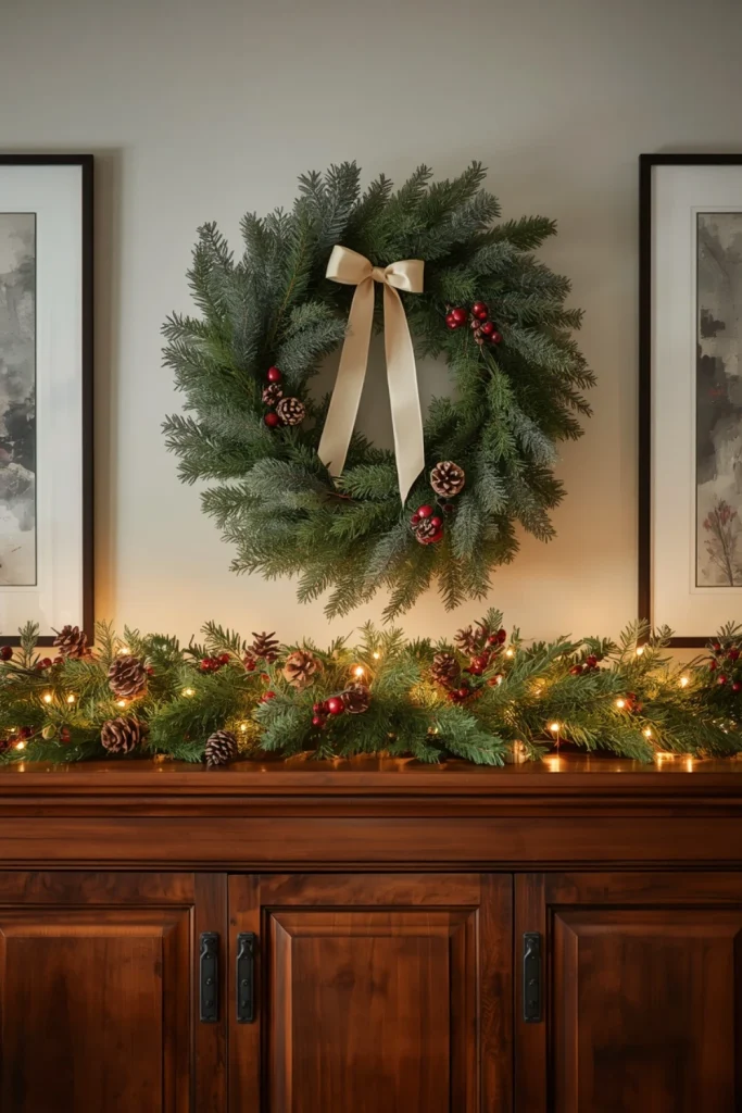 Hang a Festive Christmas Wreath Indoors