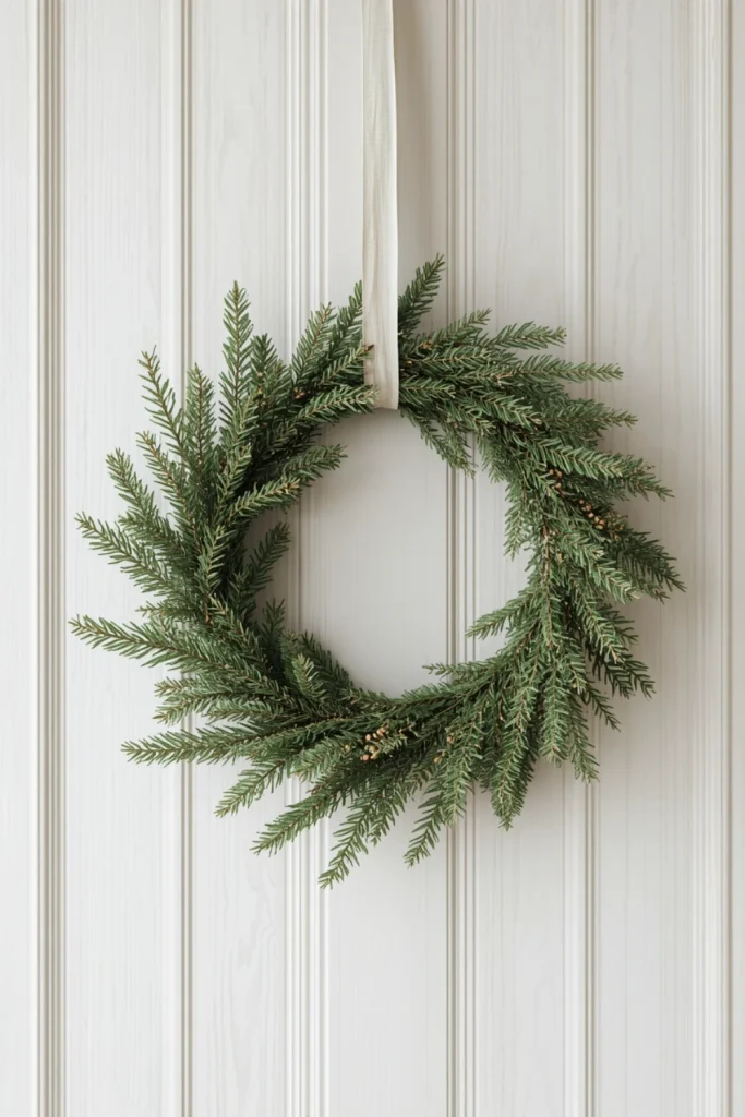 Hang a Minimal Christmas Wreath