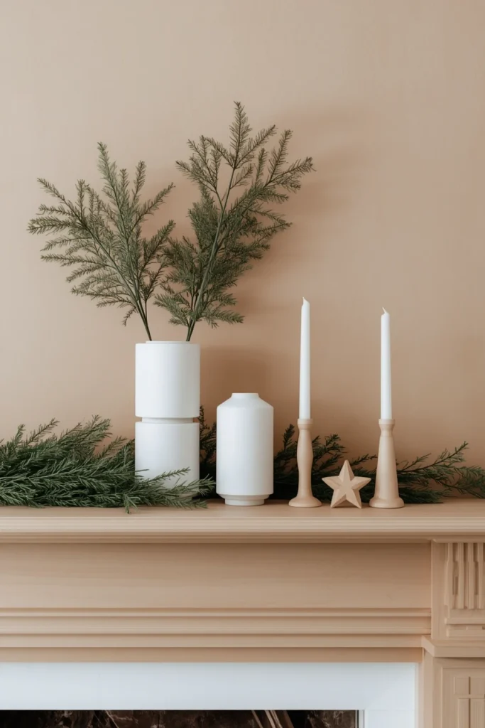Create a Simple Scandinavian Christmas Mantel