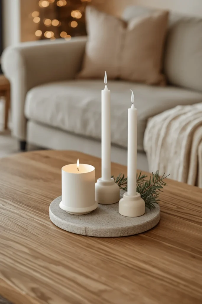 Decorate With Simple Candles and Ceramic Holders