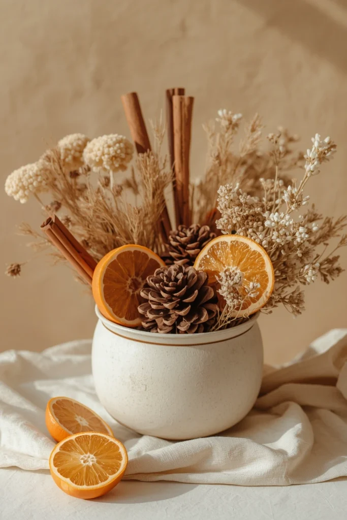 Decorate With Pinecones and Dried Natural Elements