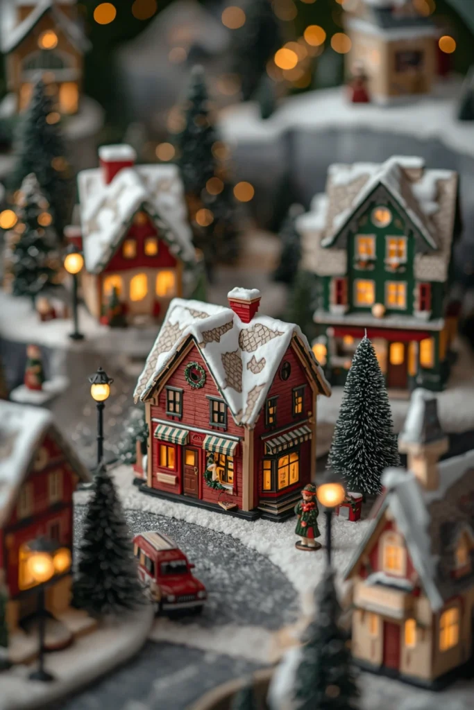 Design a Colorful Traditional Christmas Village