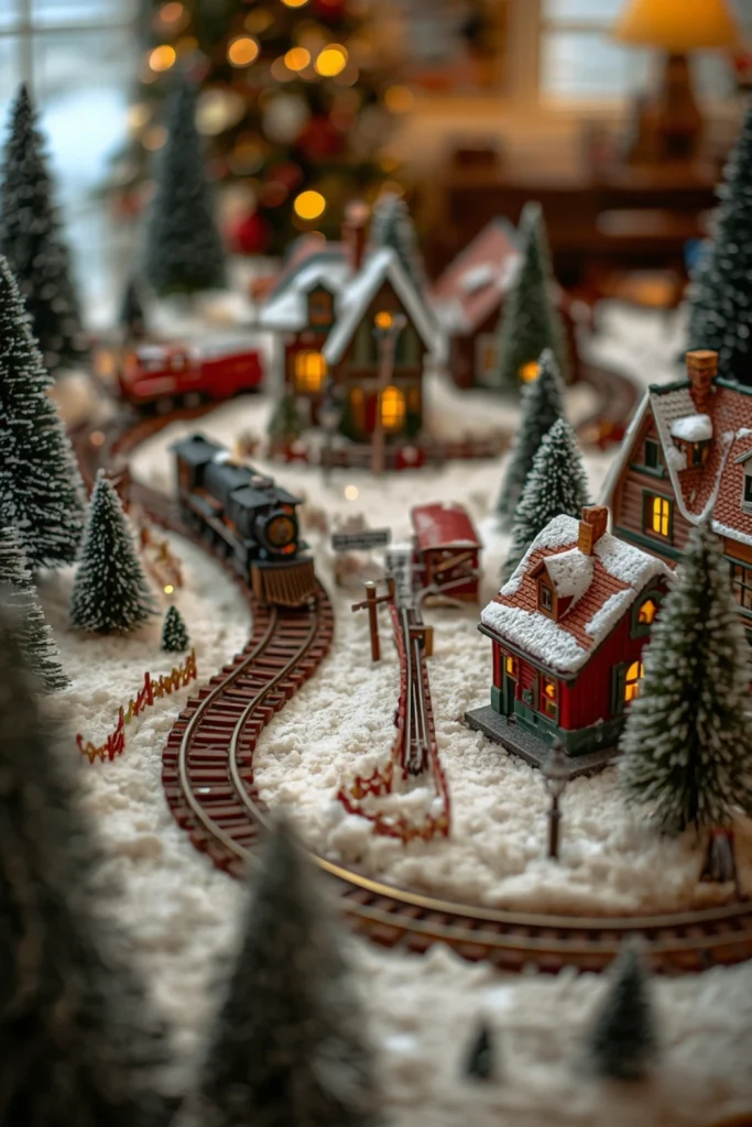 Build a Magical Christmas Village Around a Miniature Train