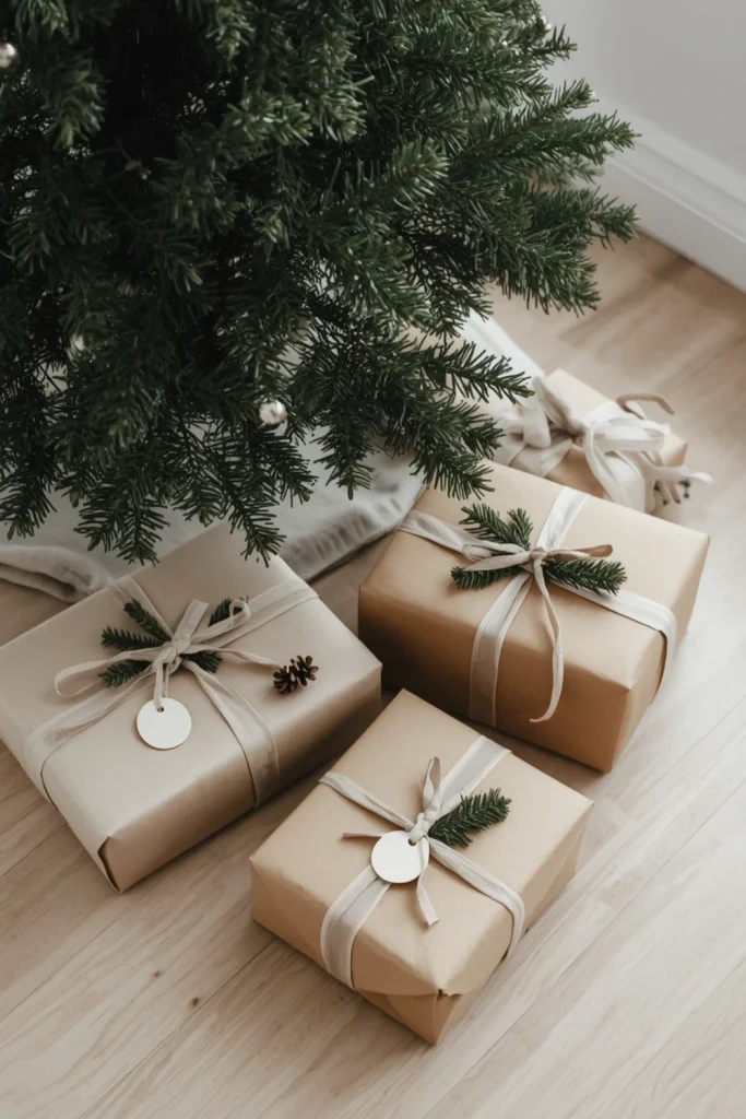 Wrap Christmas Gifts in Scandinavian Style