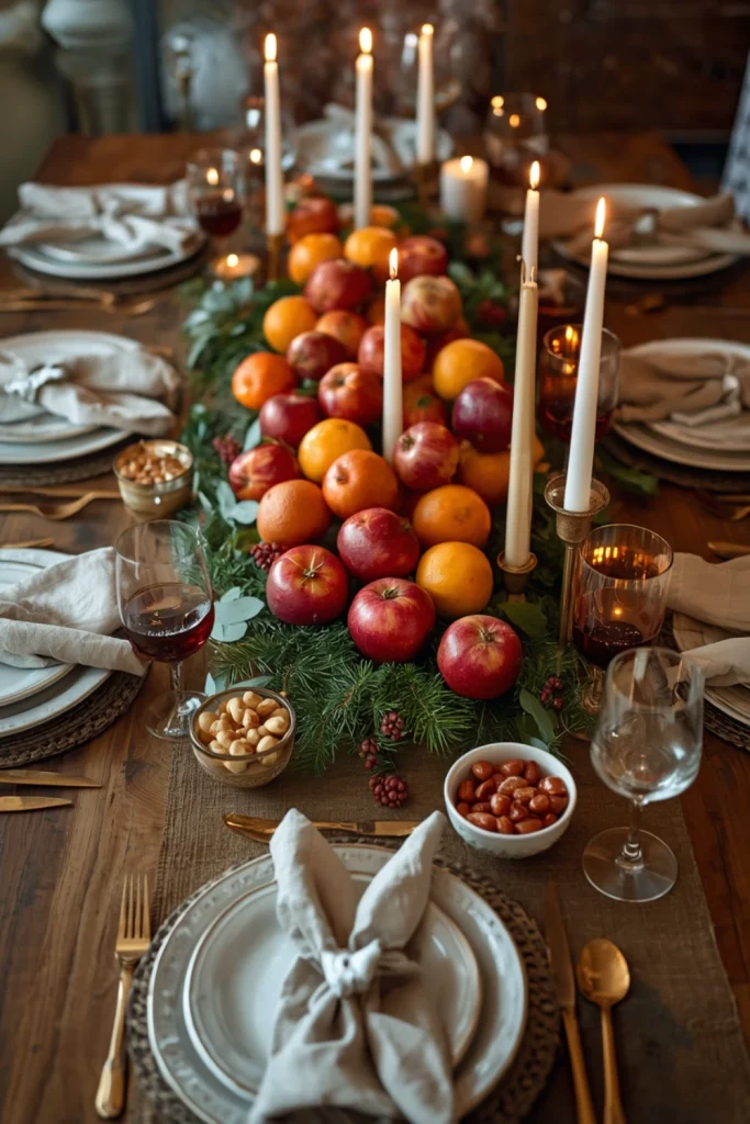 Create a Christmas Table With Edible Decorations