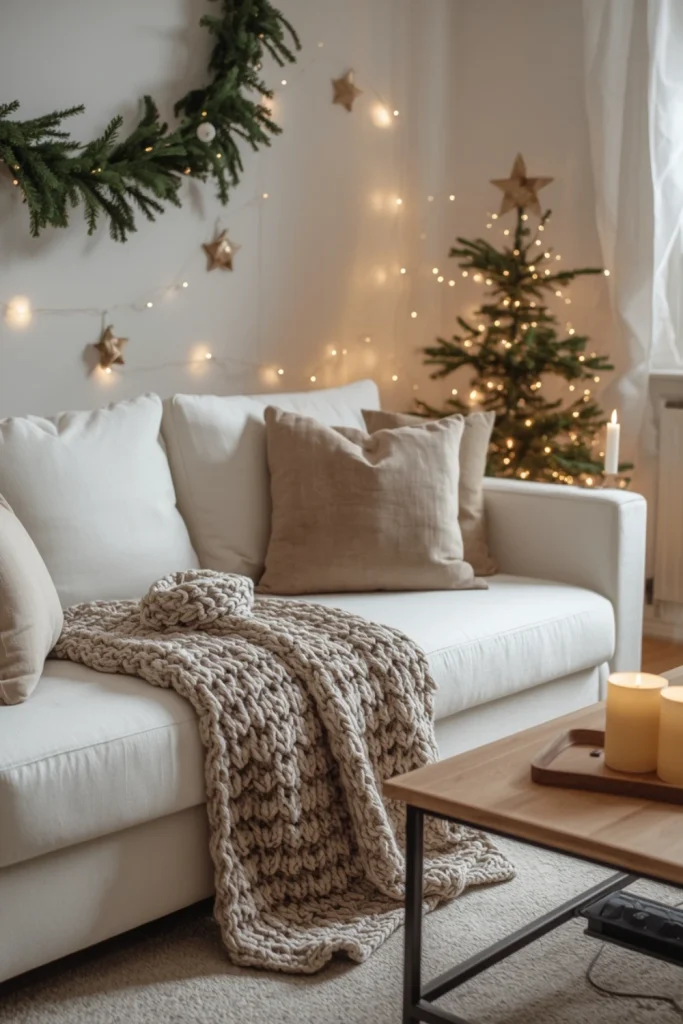 Create a Cozy Neutral Christmas Living Room