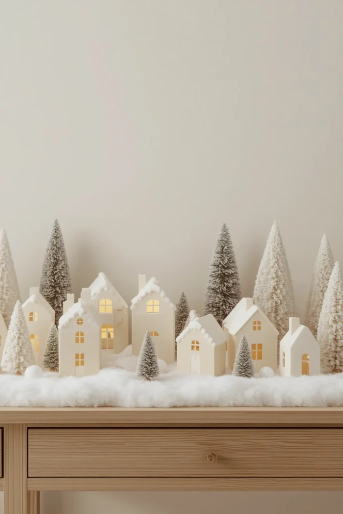 Create a Minimalist White Christmas Village