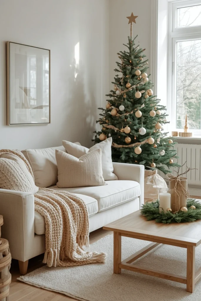 Style a Neutral Christmas Living Room