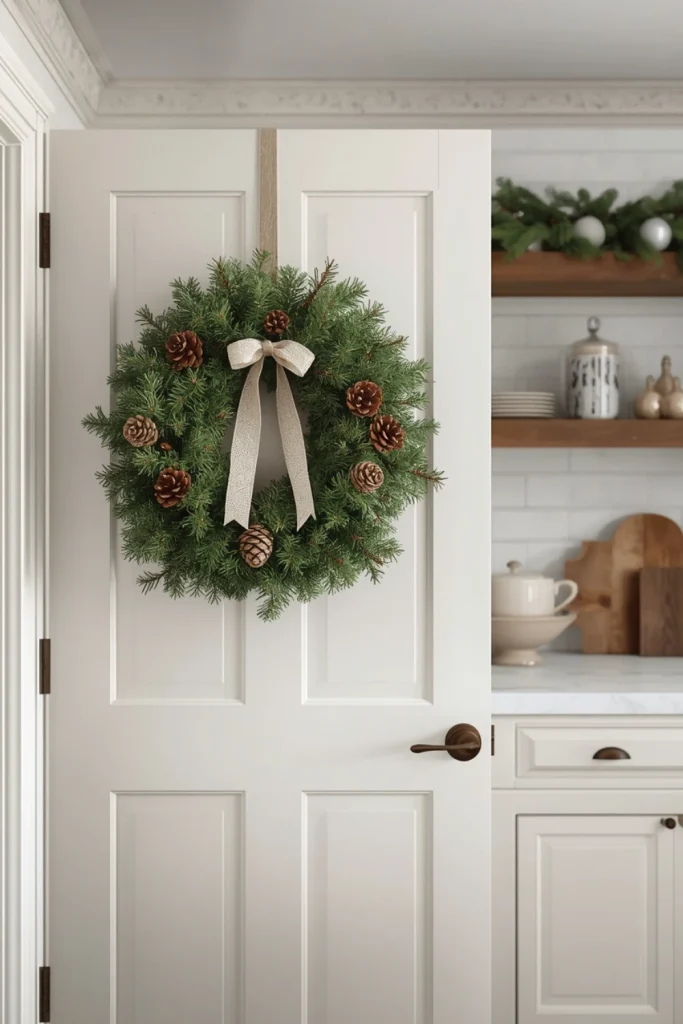 Hang a Christmas Wreath in the Kitchen