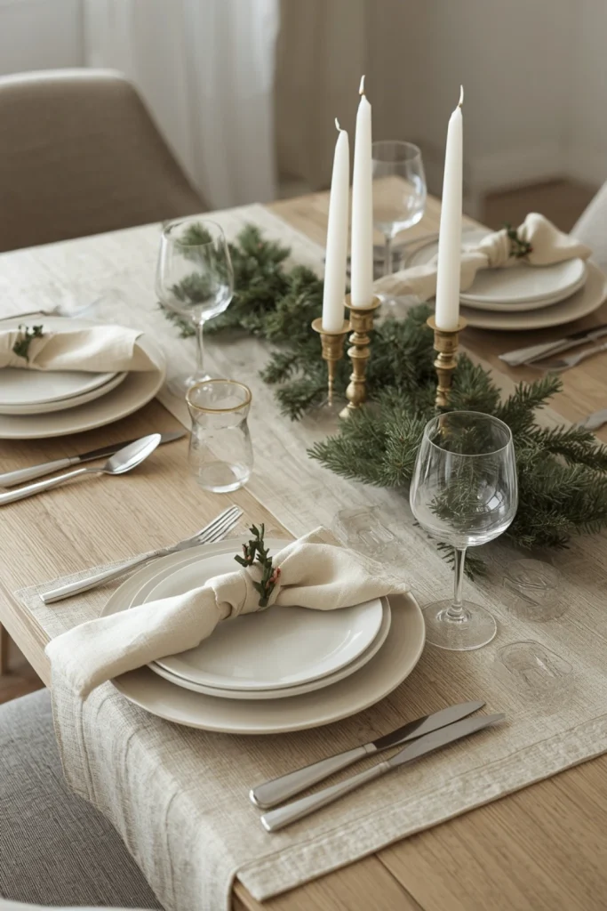 Style a Simple Christmas Dining Table