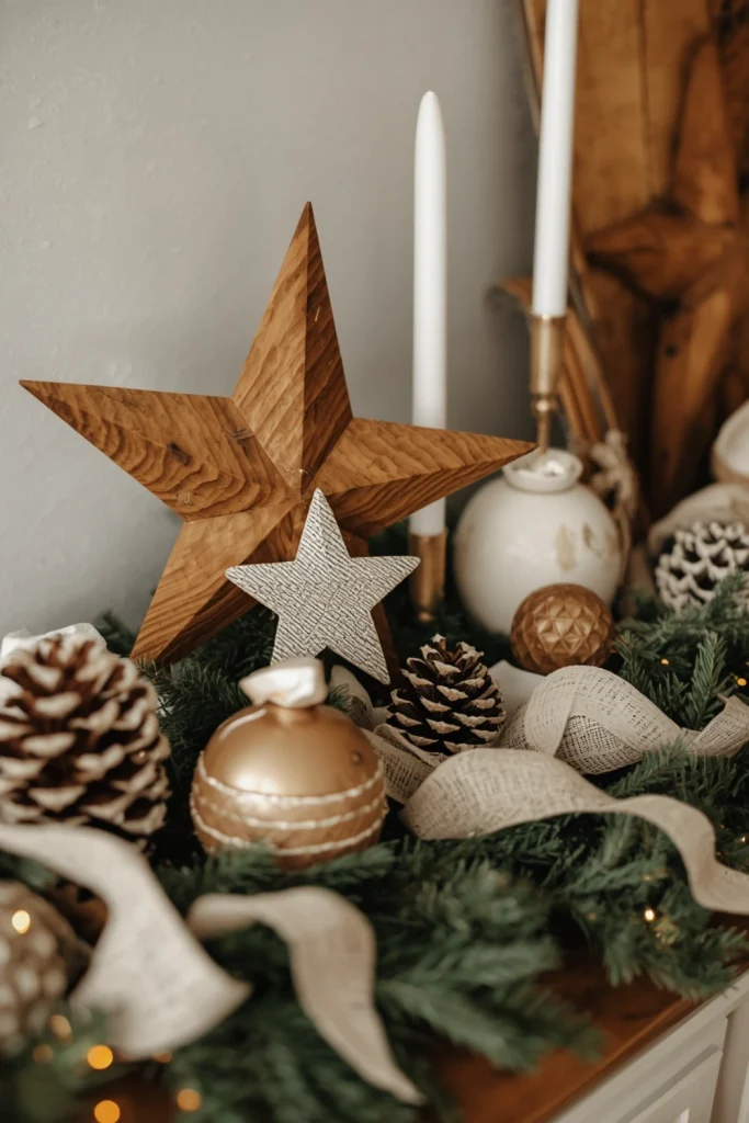 Use Natural Wood for a Rustic Christmas Look