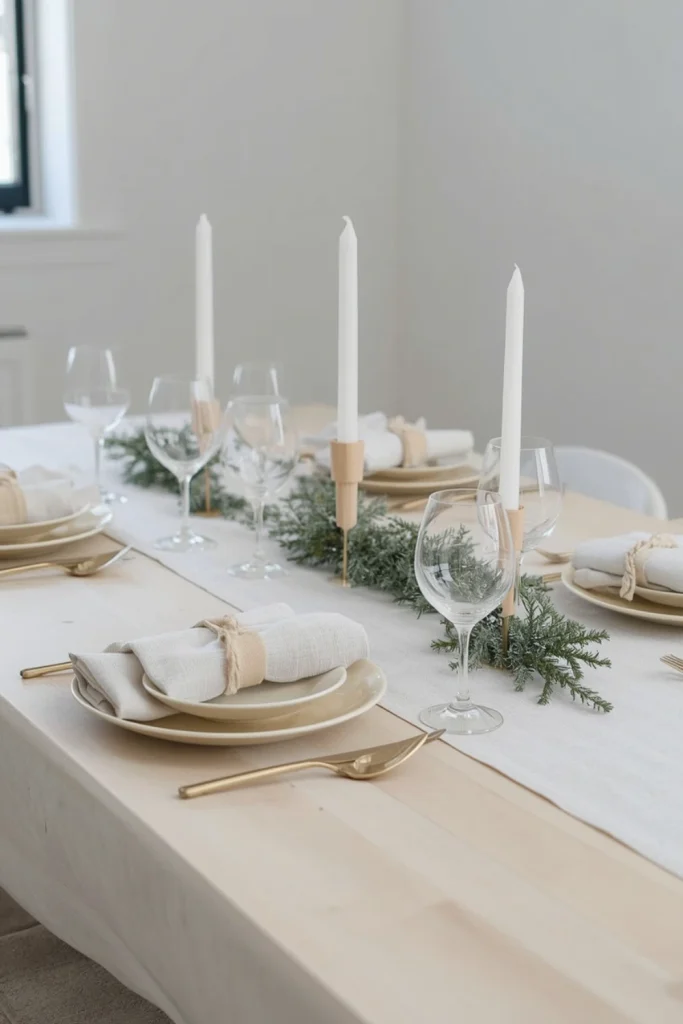 Style a Minimalist Scandinavian Christmas Table
