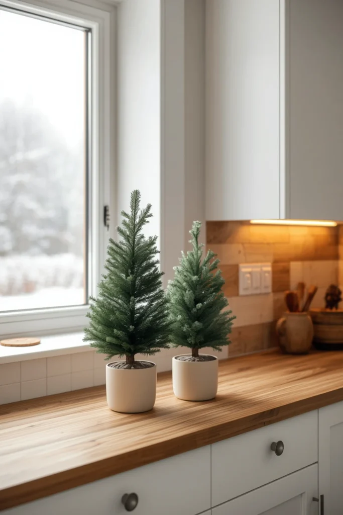 Bring Christmas Into the Kitchen With Miniature Trees