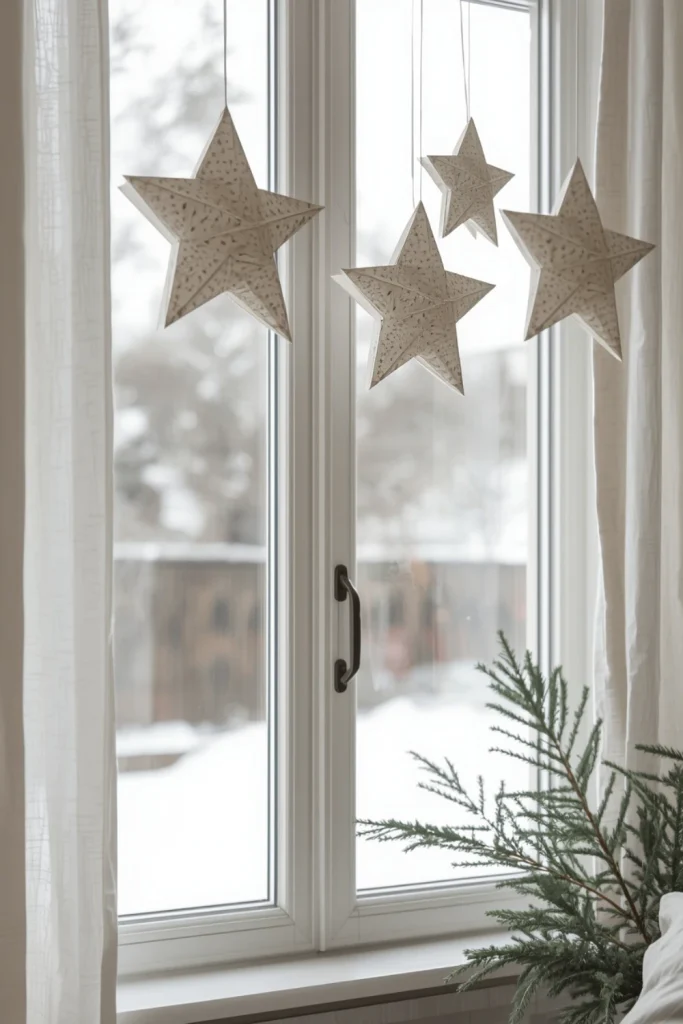 Hang Scandinavian Paper Stars in the Windows