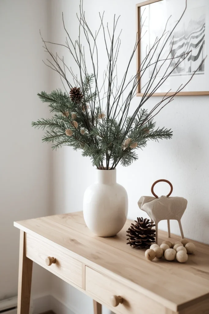 Bring Nature Indoors With Pinecones and Branches
