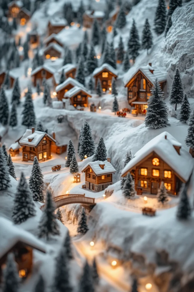 Make a Christmas Village With a Mountain Landscape